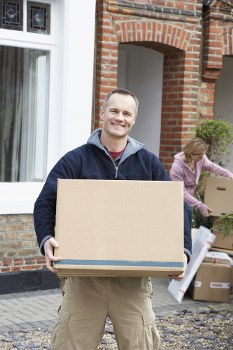 Man with a van loading boxes in Camberwell