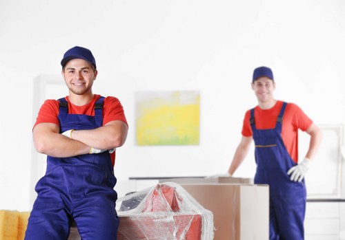 Office removals planning in Camberwell with boxes and moving checklist