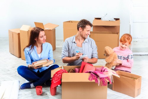 Commercial moving team planning a business relocation in Camberwell