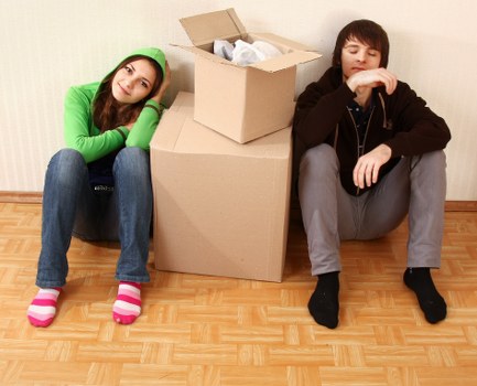 Packed furniture and boxes ready for transport during a Camberwell move